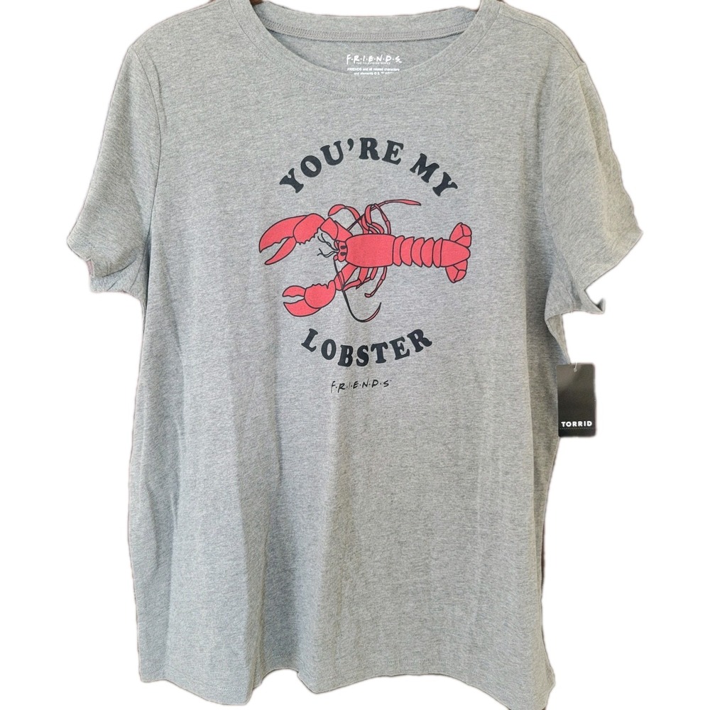 TORRID TEE SHIRT COTTON‎ SHORT SLEEVE SHIRT FRIENDS LOBSTER 2000S CLASSIC NWT